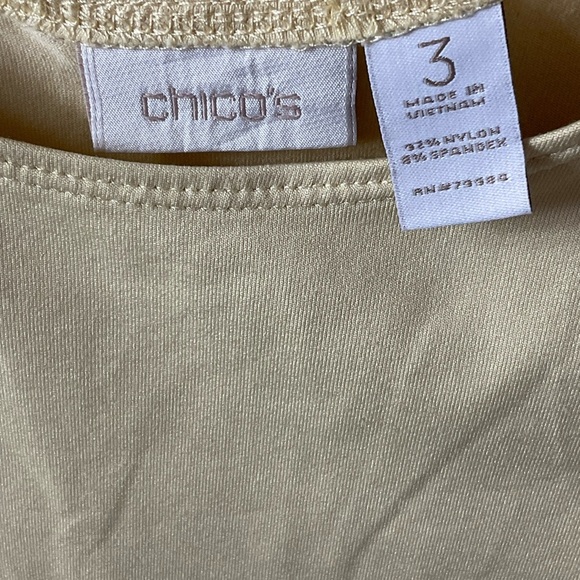 Chico’s Mustard Gold Yellow Tank Top Sz 3 XL - Picture 3 of 3